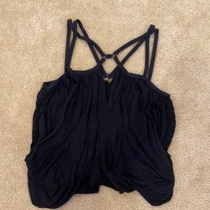 Free People Black Tank with buckles
